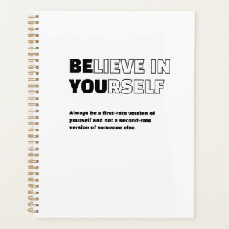Believe In Yourself Motivational Quote Planner