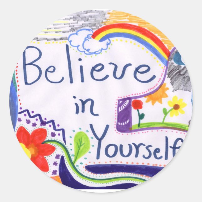Believe in Yourself Motivational Stickers (Front)