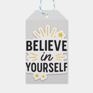 Believe in Yourself – Motivational Tag Sticker wit