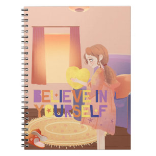 Believe in Yourself Notebook - Cute Pastel