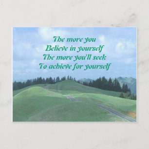 believe in yourself postcard