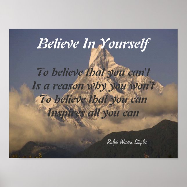 Believe in yourself poster (Front)