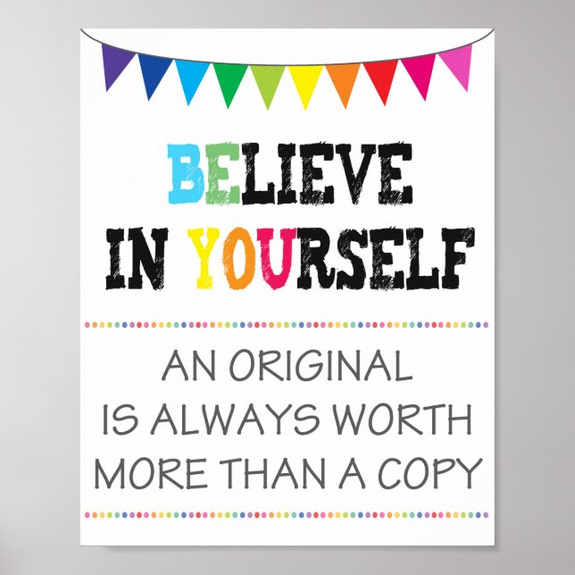 Believe In Yourself Printable Poster (Front)