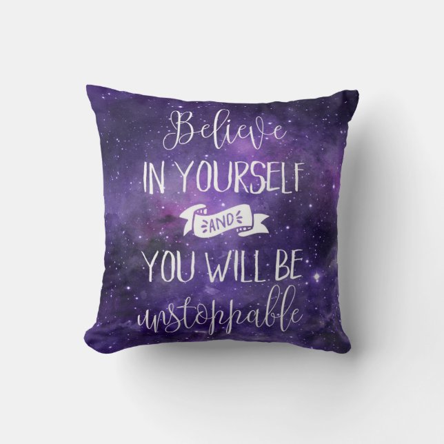 Believe In Yourself Quote Cushion (Front)