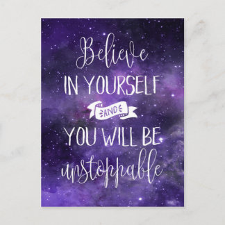 Believe In Yourself Quote Postcard