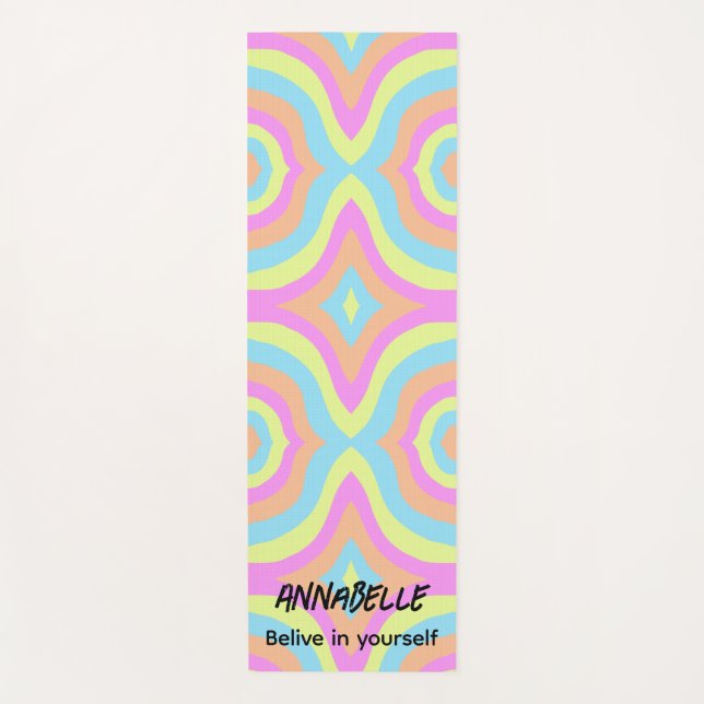 Believe in yourself Retro Stylish Yoga Mat (Front)