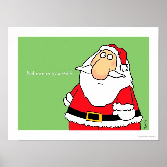 BELIEVE IN YOURSELF SANTA poster by Sandra Boynton (Front)