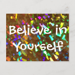 Believe in Yourself Sparkly Postcard