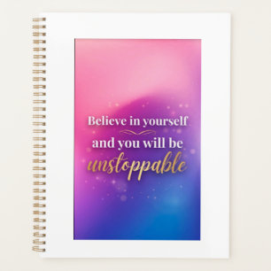 Believe In Yourself Spiral Notebook Planner