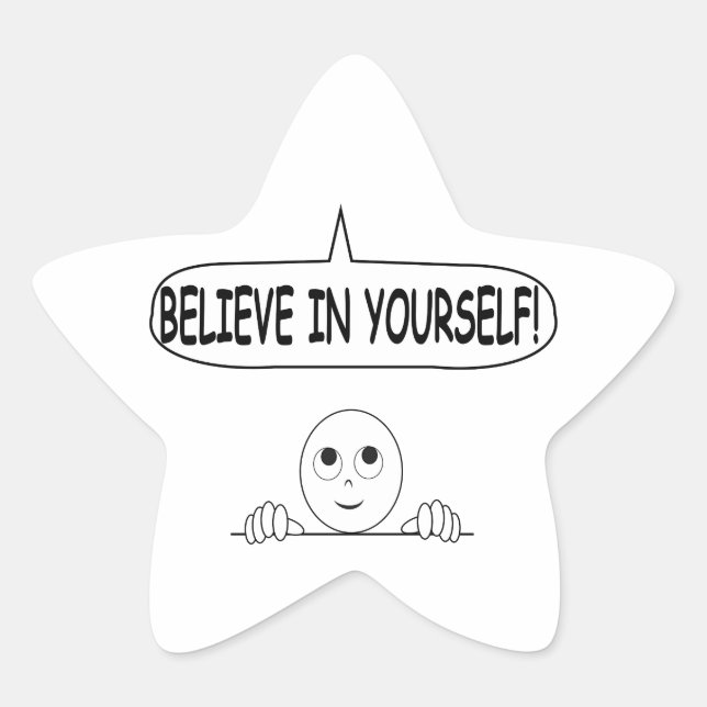 Believe In Yourself Star Sticker (Front)