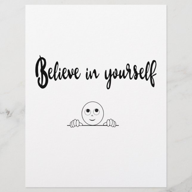 Believe In Yourself Text And Image (Front)