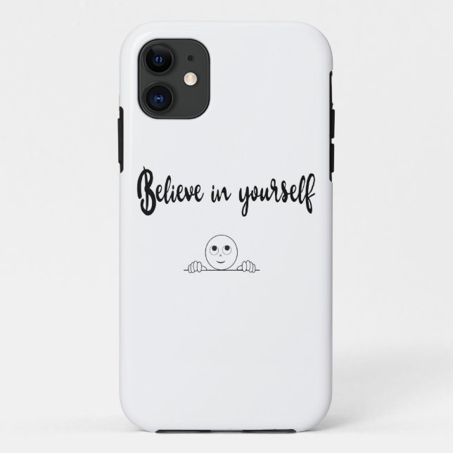 Believe In Yourself Text And Image Case-Mate iPhone Case (Back)