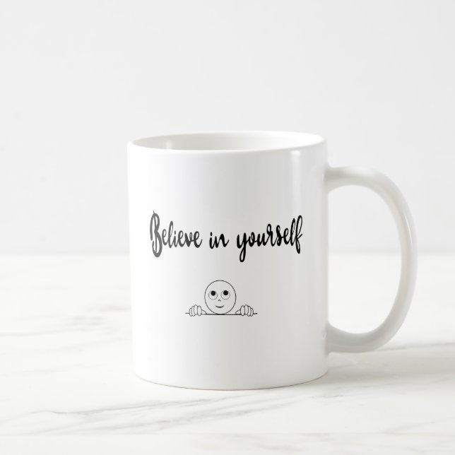 Believe In Yourself Text And Image Coffee Mug (Right)