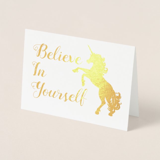 Believe in Yourself unicorn Card (Front)