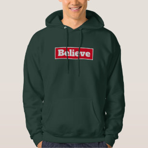 Believe Inspirational Motivational Quote Men's  Hoodie