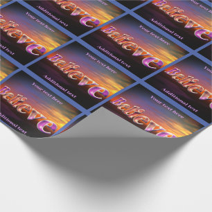Believe Inspirational Personalized Wrapping Paper