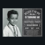 Believe it Old Photo Birthday Surprise Invitations<br><div class="desc">Believe it or not old photo surprise birthday party invitations with a unique chalkboard design.  Upload an old school photo,  or a childhood picture from a photo album.  Customise the wording for your party needs.</div>