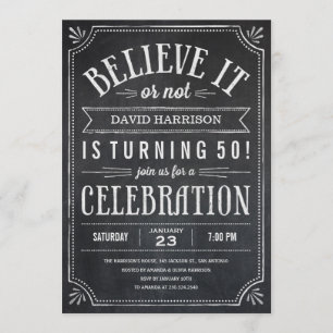 Believe it or Not Birthday Party Invitations
