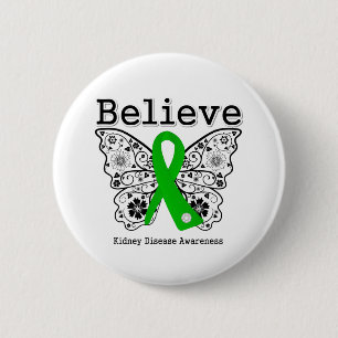 Believe Kidney Disease Awareness 6 Cm Round Badge