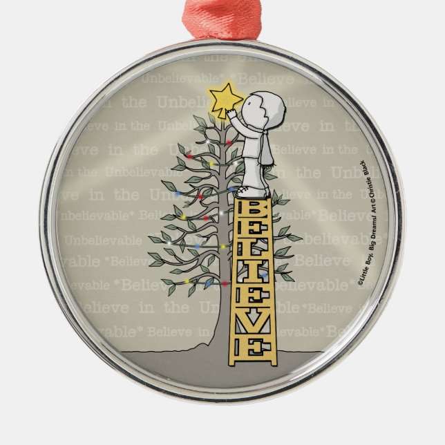 Believe Ladder -Christmas Tree Metal Tree Decoration (Front)