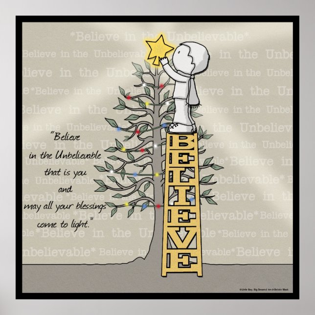 Believe Ladder -Christmas Tree Poster (Front)