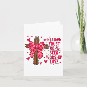 Believe Like Mary Trust Like Joseph Coquette Cross Card