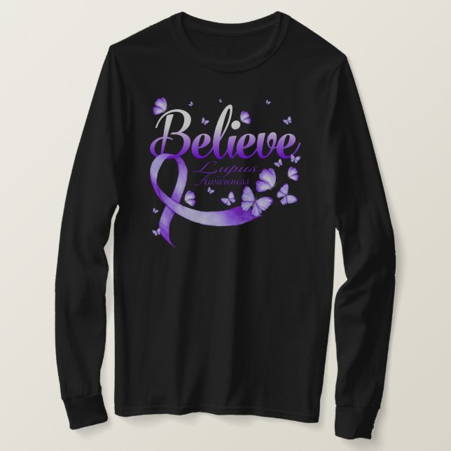 Believe LUPUS Butterfly T-Shirt (Design Front)