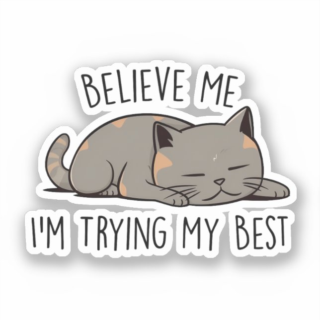 Believe Me, I’m Trying My Best – Sleeping Cat (Front)