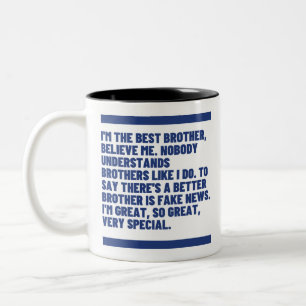 Believe Me Series -Best Brother  Two-Tone Coffee Mug