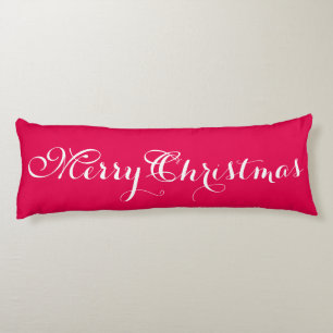 Believe Merry Christmas Red Body Pillow