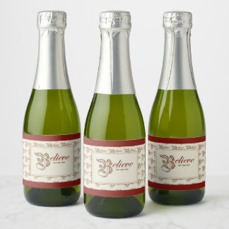 Believe Mini Sparkling Wine Label