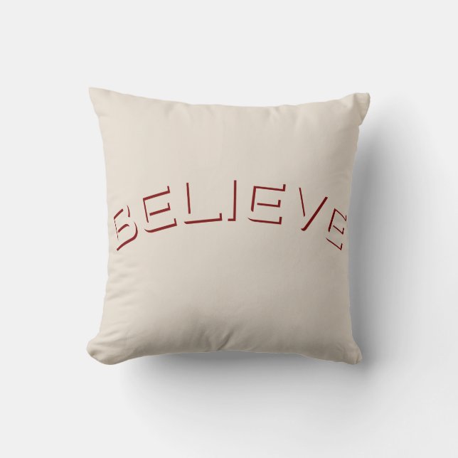 Believe Minimal Beige Cream  Cushion (Front)