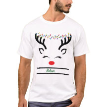 Believe modern funny Christmas reindeer white 