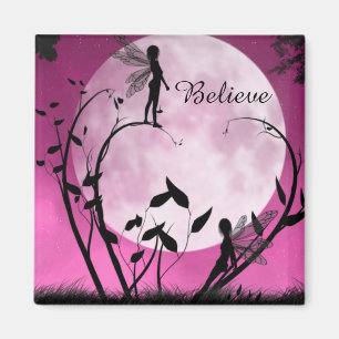 Believe moon fairies magnet