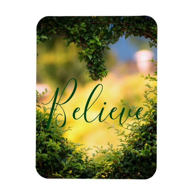 Believe | Motivational, Inspirational Heart Magnet (Vertical)