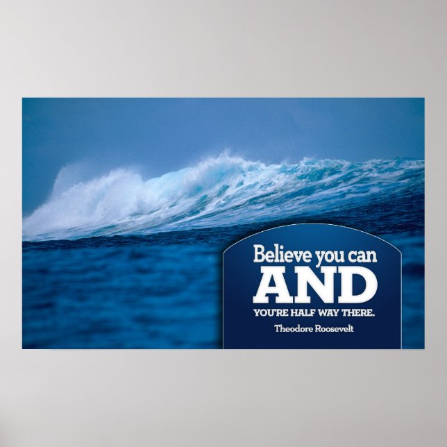 Believe Motivational Poster Print (Front)