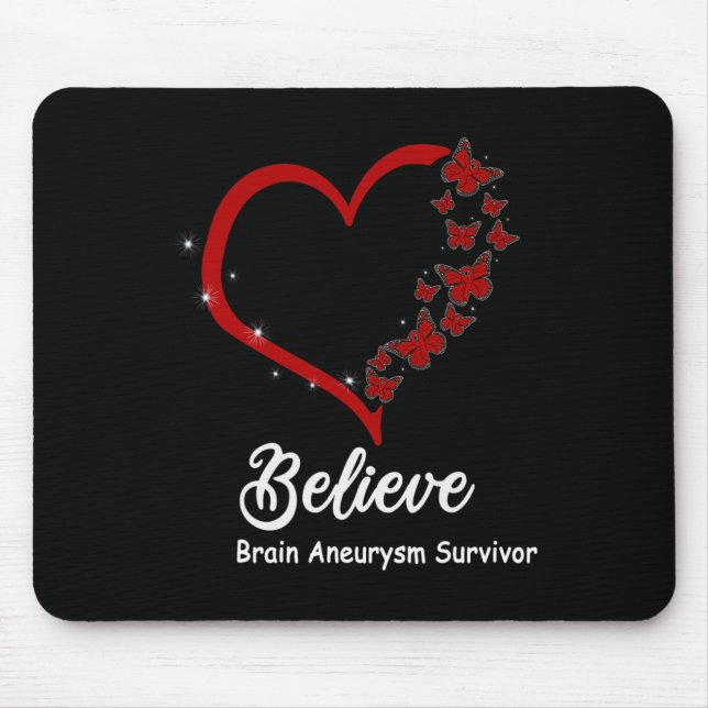 Believe Multiple Brain Aneurysm Awareness Mouse Mat (Front)