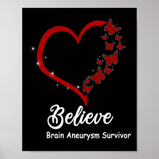 Believe Multiple Brain Aneurysm Awareness Poster (Front)