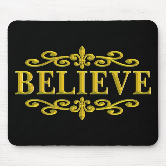 BELIEVE NEW ORLEANS GOLD MOUSE MAT (Front)