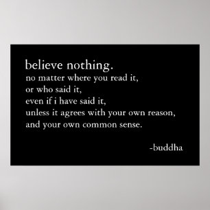 Believe Nothing Poster