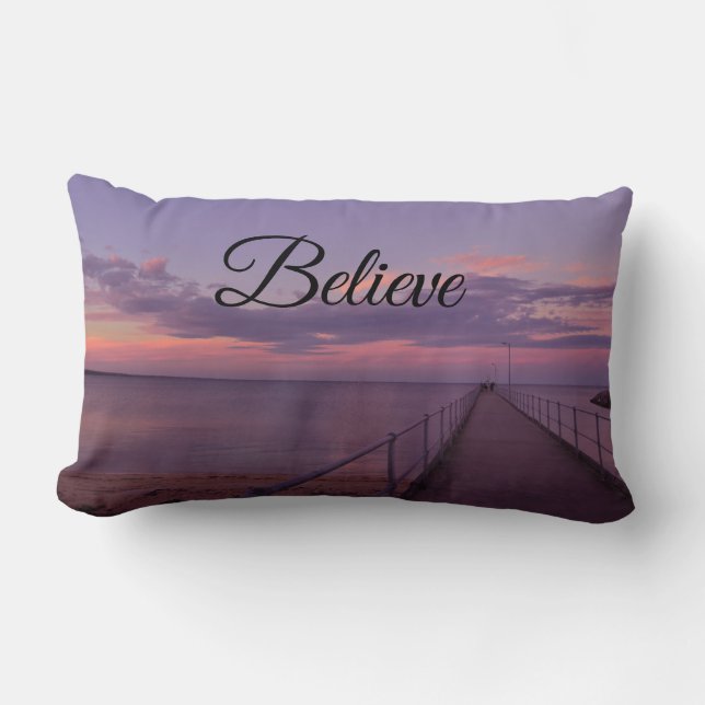 Believe On A Purple Sunset, Lumbar Cushion (Front)