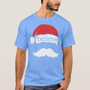 Believe On Santa Hat Cap Family T-Shirt