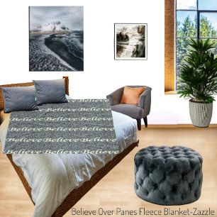 Believe Over Panes Fleece Blanket