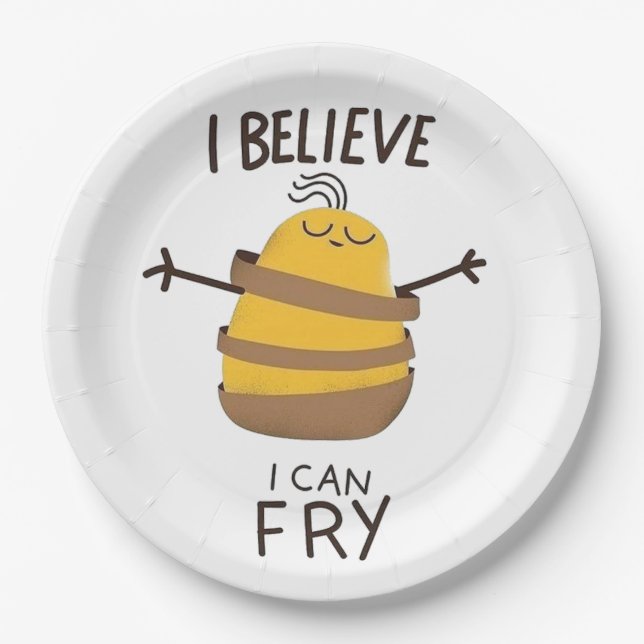 Believe  paper plate (Front)