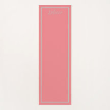 'Believe' Phrase Coral Pink & Grey Border