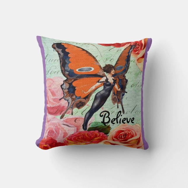 Believe Pillow - Purple (Front)