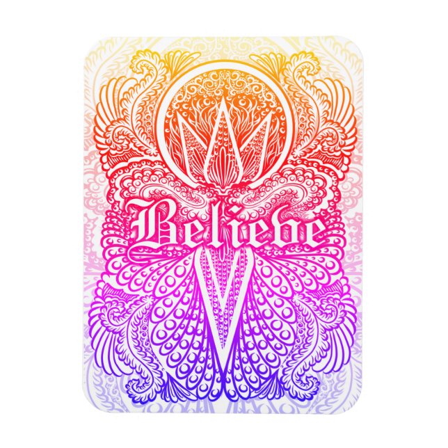 Believe - Positive Statement Quote Magnet (Vertical)