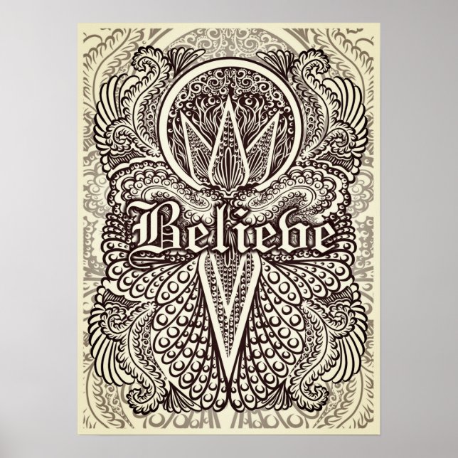 Believe - Positive Statement Quote Poster (Front)
