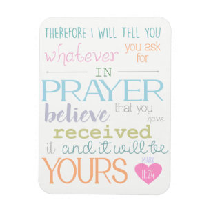 believe prayer christian magnet bible verse