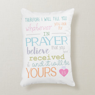 believe prayer mark 11-24 decorative cushion